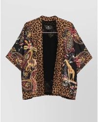 Etro - Silk Jacket Floral Leopard Paisley Print - Lyst
