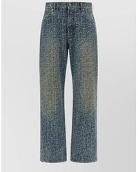Balmain - Monogram Straight-Leg Jeans - Lyst