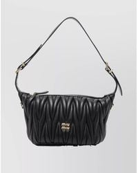 Miu Miu - Matelassé Lamb Leather Shoulder Bag - Lyst