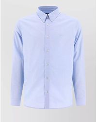 A.P.C. - "Greg" Button-Down Collar Long Sleeves Shirt - Lyst
