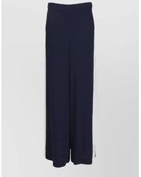 P.A.R.O.S.H. - Wide Leg Pants Contrast Side Panels - Lyst