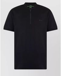 BOSS - Zip Collar T Shirt Casual Style - Lyst