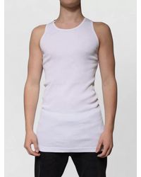 Dolce & Gabbana - Ribbed Sleeveless Cotton Tank Top - Lyst