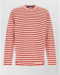 Junya Watanabe - Embroidered Cotton Knit Crew Neck Sweater - Lyst