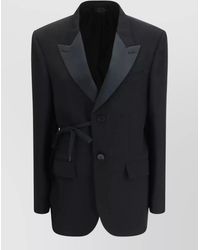 Balenciaga - Wool Wrap Single-Breasted Blazer - Lyst