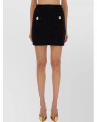 Balmain - High-Rise Tweed Mini Skirt - Lyst