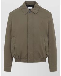 Saint Laurent - Cotton Jacket Pointed Collar Front Pockets - Lyst