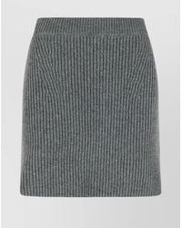 Jil Sander - Ribbed Wool A-Line Mini Skirt - Lyst