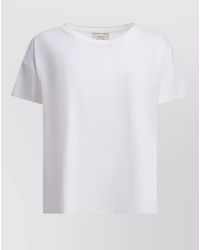Loulou de Saison - Short Sleeve Round Neck Plain Top - Lyst