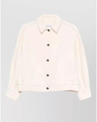 Max Mara - Denim Single Breasted Jacket - Lyst
