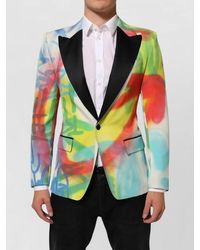 Dolce & Gabbana - Graffiti Sicilia 1 Button Suit Blazer Pl+Se+Wo - Lyst