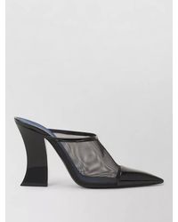Lanvin - Mesh Mule Pumps Pointed Toe Geometric Heel - Lyst