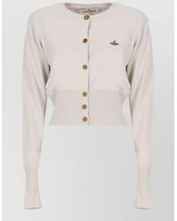 Vivienne Westwood - Cashmere Blend Cropped Crewneck Cardigan - Lyst