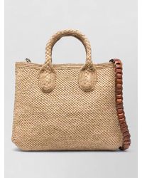IBELIV - Shoulder Bag Braided Handles Detachable Strap Woven Texture - Lyst