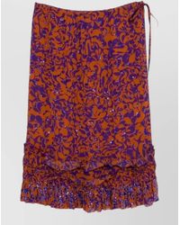 Dries Van Noten - Wrap Skirt Knee Length Vibrant Embroidery - Lyst