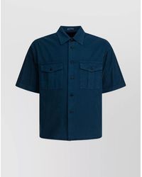 AURALEE - Short Sleeve Shirt Featuring Chest Pockets - Lyst