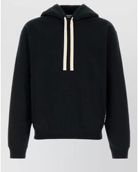 Jil Sander - Cotton Hoodie Sweatshirt Drawstring Hood - Lyst