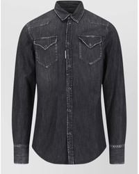 DSquared² - Shirt Chest Pockets Point Collar Western Yoke - Lyst