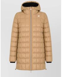 K-Way - Reversible Hooded Quilted Down Parka Coat - Lyst