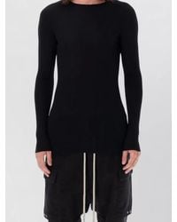 Rick Owens - Wool Ribbed Slim-Fit Crew-Neck Jumper - Lyst