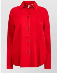 TOTEME - Suede "Overshirt" Shirt - Lyst