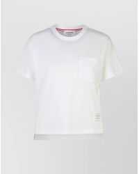Thom Browne - Cotton Boxy Fit Short Sleeve T-Shirt - Lyst