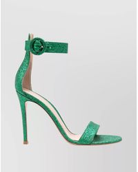 Gianvito Rossi - Leather Glitter High-Heel Sandals - Lyst