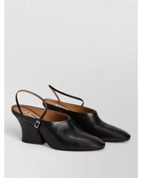 Jil Sander - Slingback Pumps Pointed Toe Unique Heel Design - Lyst