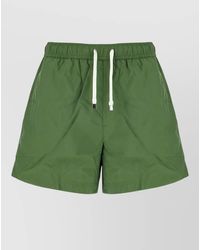 ZEGNA - Nylon Swim Shorts Elastic Waistband Eyelets - Lyst