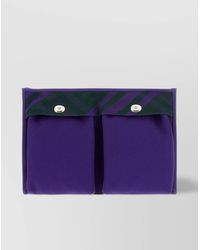 Burberry - Canvas Printed Clutch Bag - Lyst