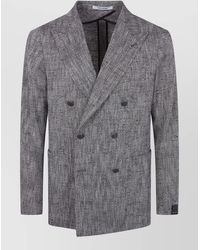 Tagliatore - Montecarlo Double Breasted Jacket Notch Lapel - Lyst