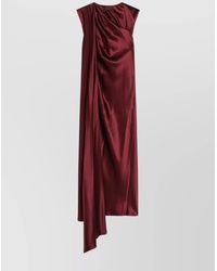 Max Mara - Cape Detail Midi Dress - Lyst