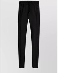 Dolce & Gabbana - Wool Blend Tapered Trousers With Drawstring Waist - Lyst
