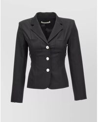 Alessandra Rich - Single-Breasted Fitted Blazer Jacket - Lyst