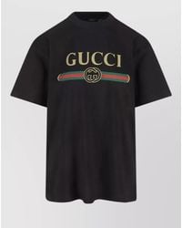 Gucci - Silk Cotton Logo-Print Jersey T-Shirt - Lyst