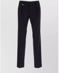 Prada - Tailored Wool Trousers With Pleats And Pockets - Lyst