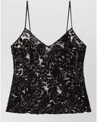 Golden Goose - Tulle V-Neck Sleeveless Top - Lyst