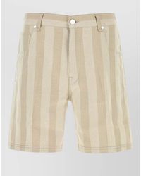 Fendi - Embroidered Canvas Bermuda Shorts - Lyst