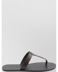 Saint Laurent - Leather Thong Sandals - Lyst