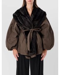 Magda Butrym - Belted Faux Fur Parka Coat - Lyst