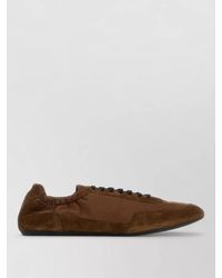 Prada - Nylon And Suede Low-Top Sneakers - Lyst