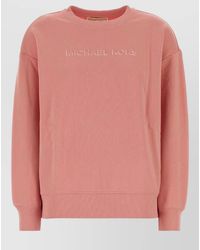 Michael Kors - Cotton Sweatshirt Crew Neck Long Sleeves - Lyst