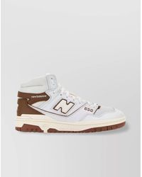 New Balance - Leather High-Top Sneakers With Perforated Silhouette - Lyst