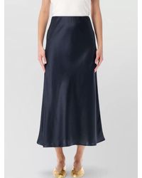 By Malene Birger - High Waist Satin Midi A Line Skirt - Lyst