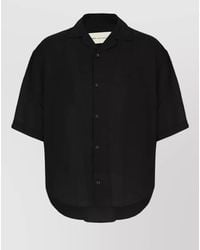 Ami Paris - Short Sleeve Shirt Curved Hem Design - Lyst