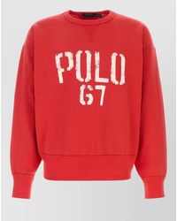 Polo Ralph Lauren - Cotton Blend Sweatshirt Crew Neck Long Sleeves - Lyst