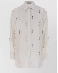 Stella McCartney - Crystal-Embellished Cotton Shirt - Lyst