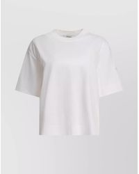 Max Mara - Crew Neck Short Sleeve Tops With Side Slits - Lyst