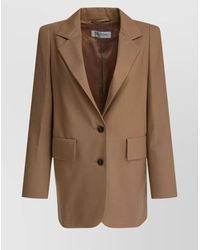 Max Mara - Tailored Jackets With Notched Lapel And Flap Pockets - Lyst