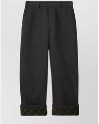 Burberry - Trousers Straight Leg Turn-Up Cuffs - Lyst